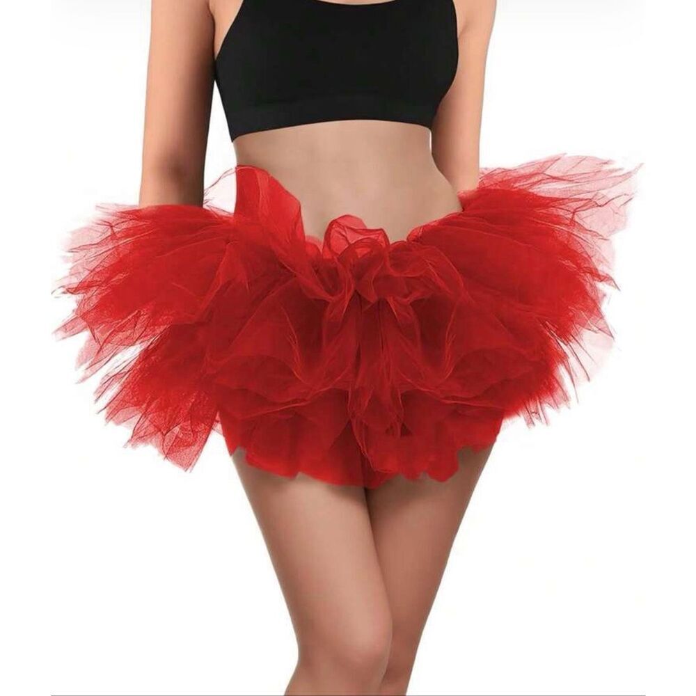 Red Tulle Tutu Skirt